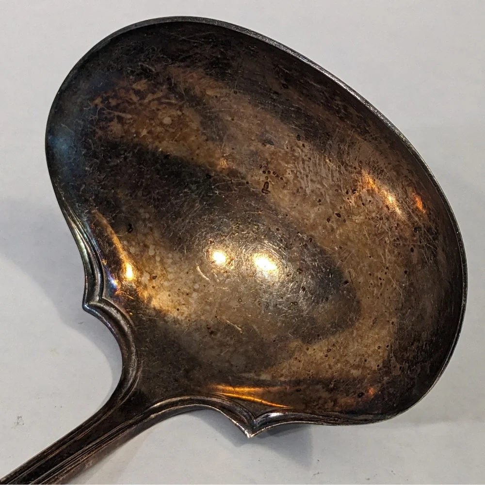 1847 Rogers Bros XS‎ Triple Silver Plate Ladle Vintage Art Deco Serving Spoon